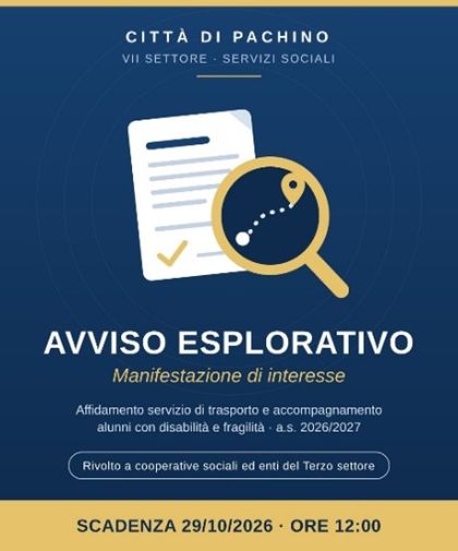 Servizio di trasporto e accompagnamento scolastico degli alunni con disabilità e fragilità – a.s. 2026/2027